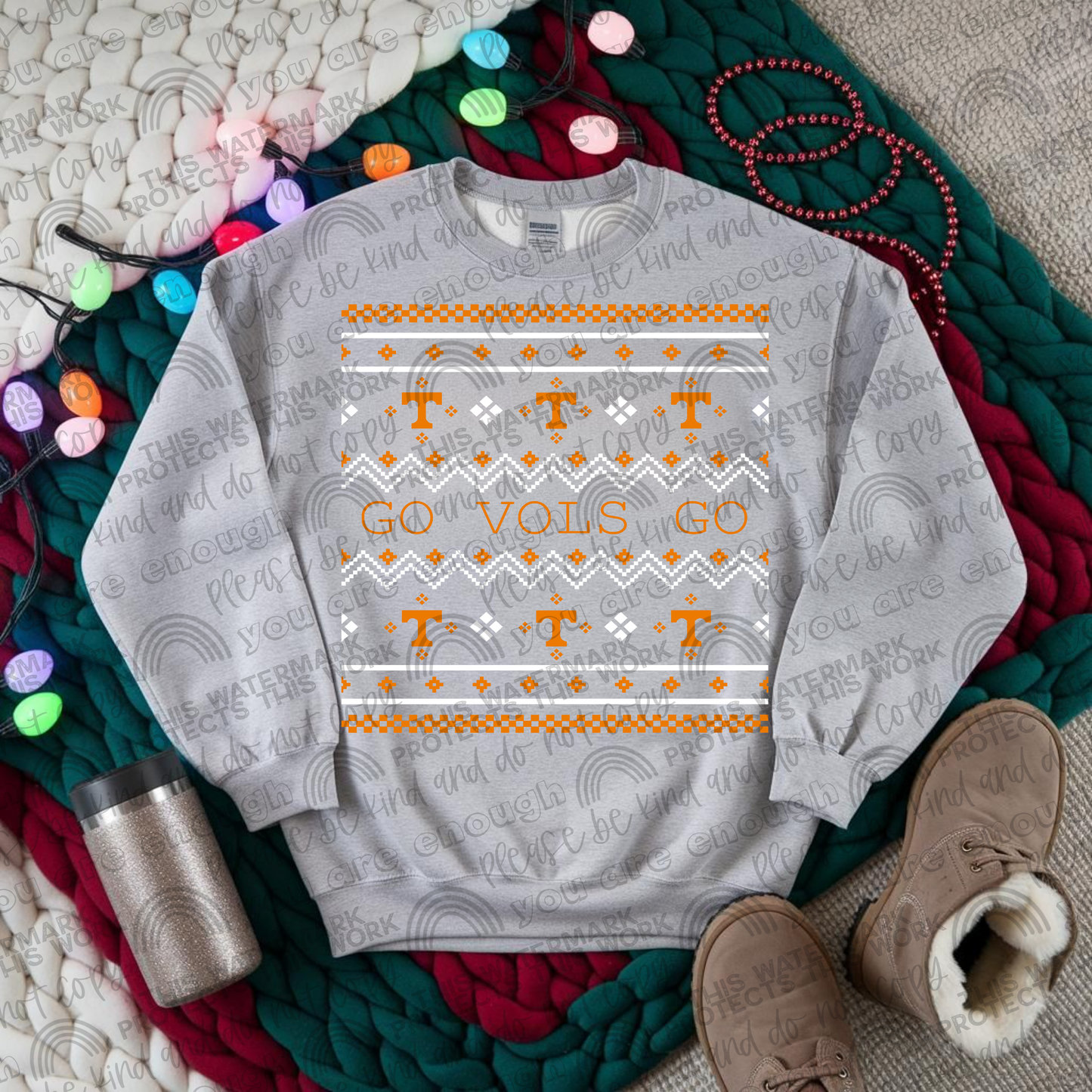 Vols Ugly Christmas Sweater PNG File