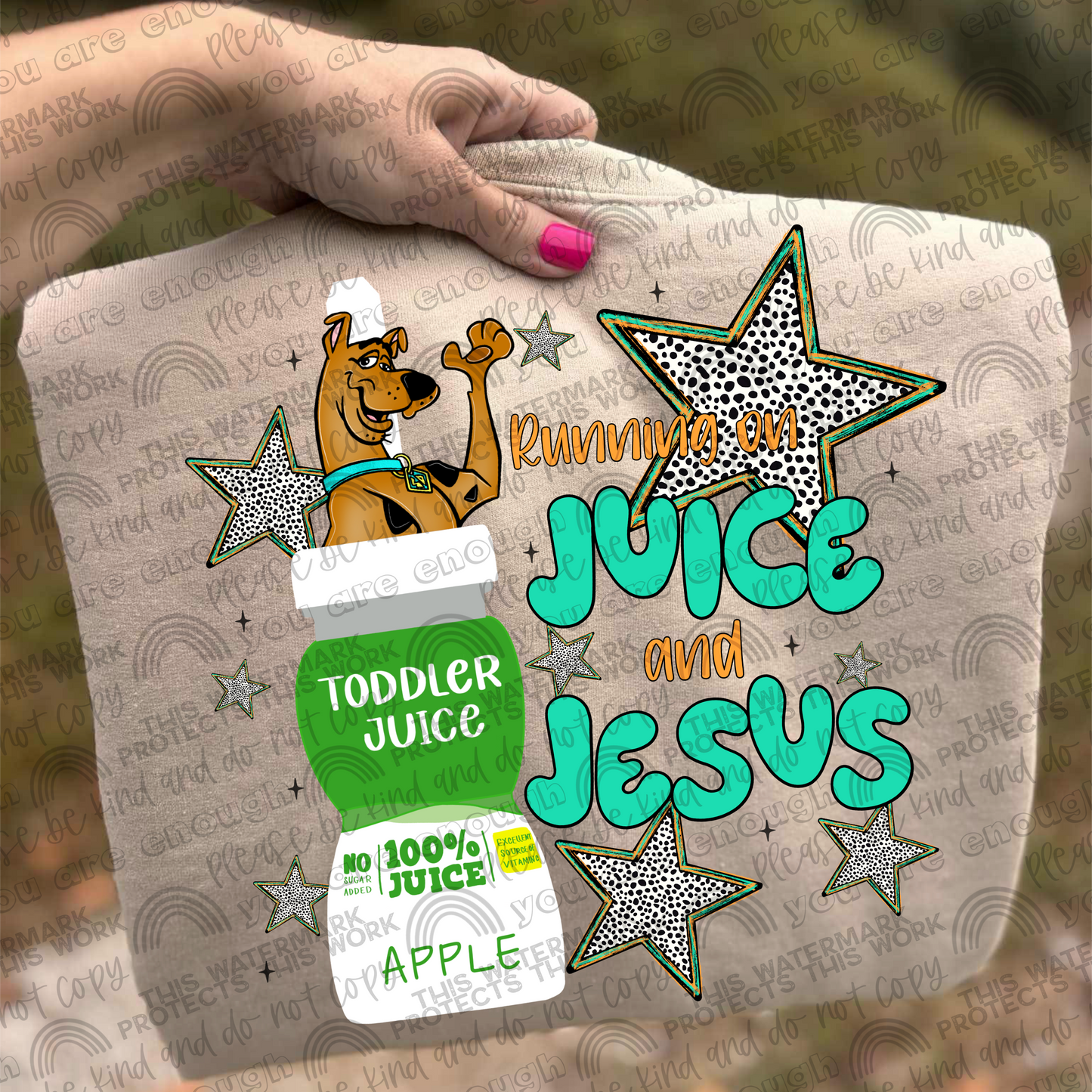 Scooby Running On Juice & Jesus PNG File