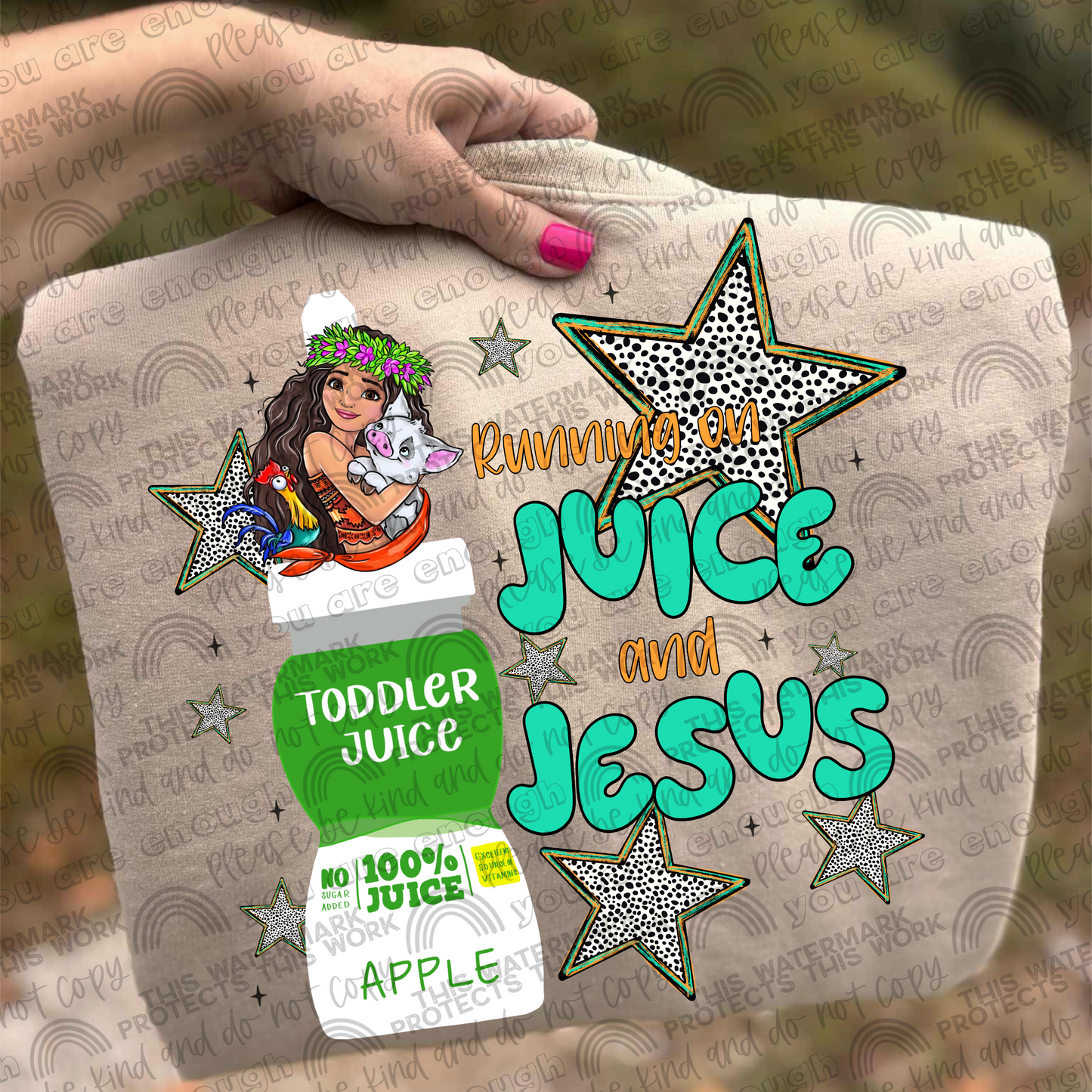 Moana Running On Juice & Jesus PNG File