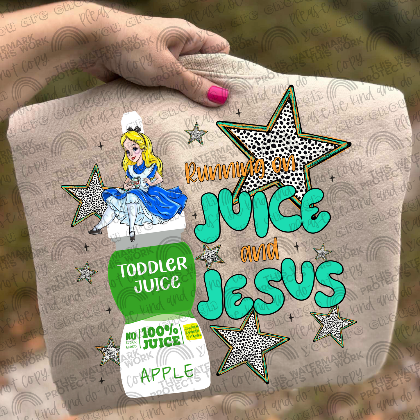 Alice Running On Juice & Jesus PNG File