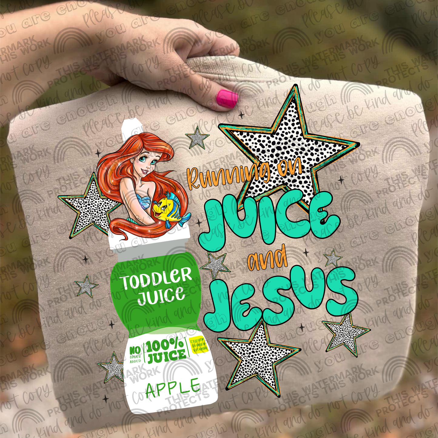 Ariel Running On Juice & Jesus PNG File