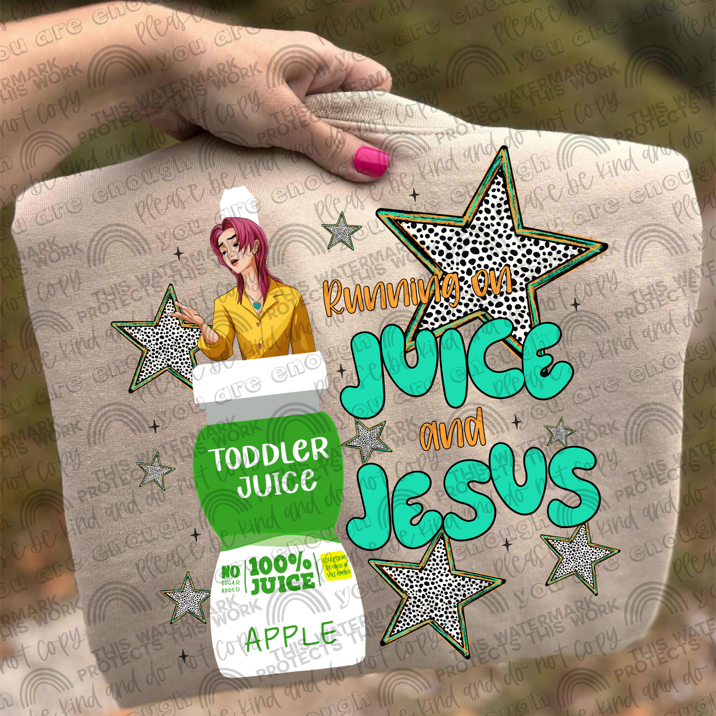 Romance Saja Running On Juice & Jesus PNG File