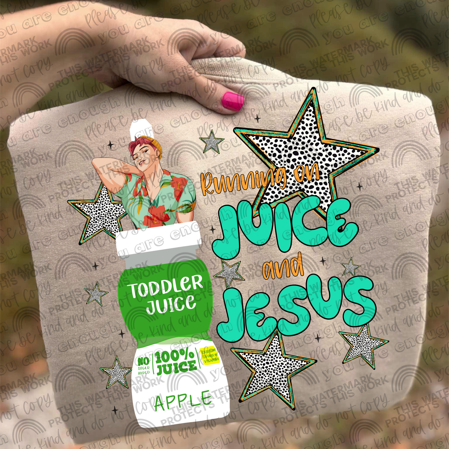 Abby Saja Running On Juice & Jesus PNG File