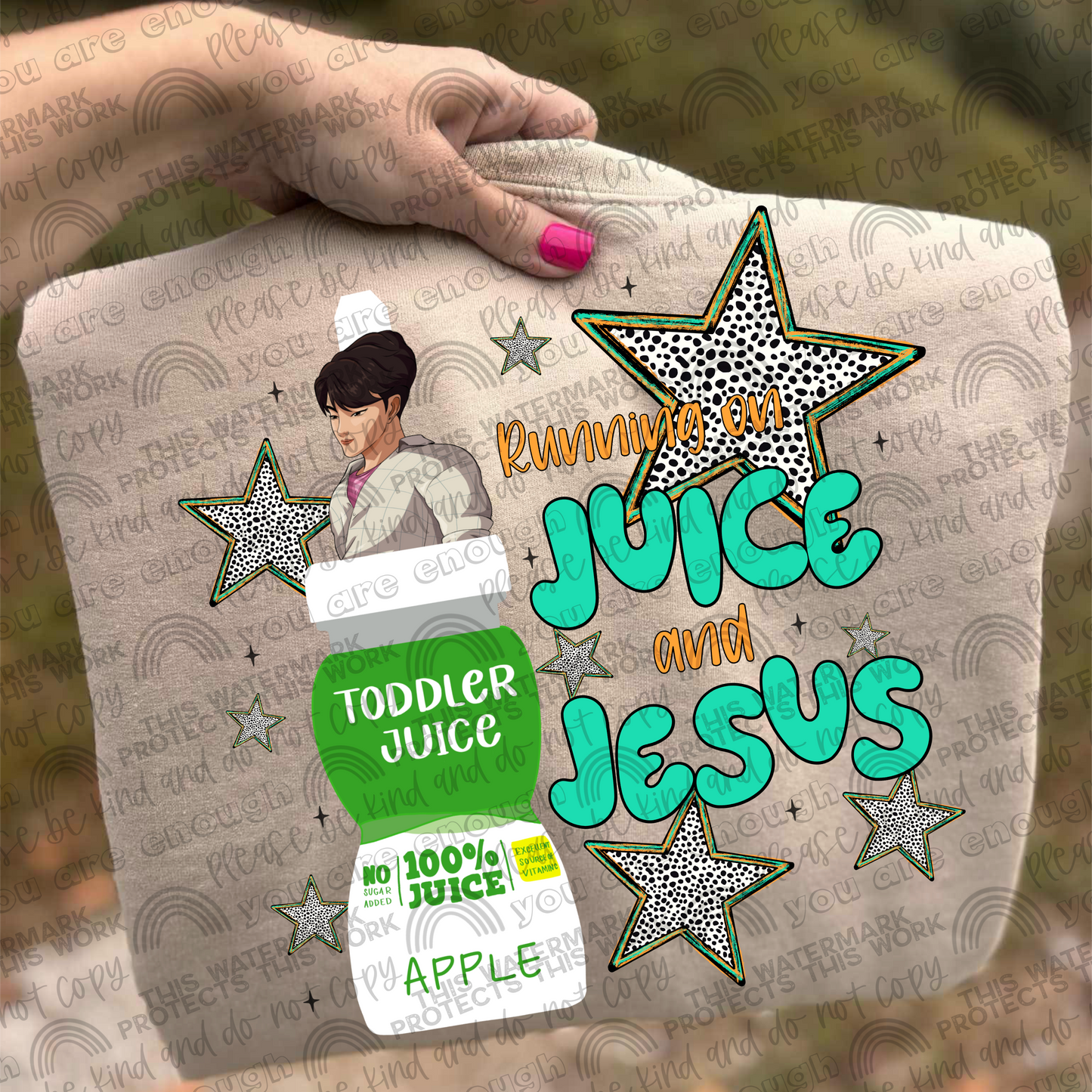 Jinu Saja Running On Juice & Jesus PNG File