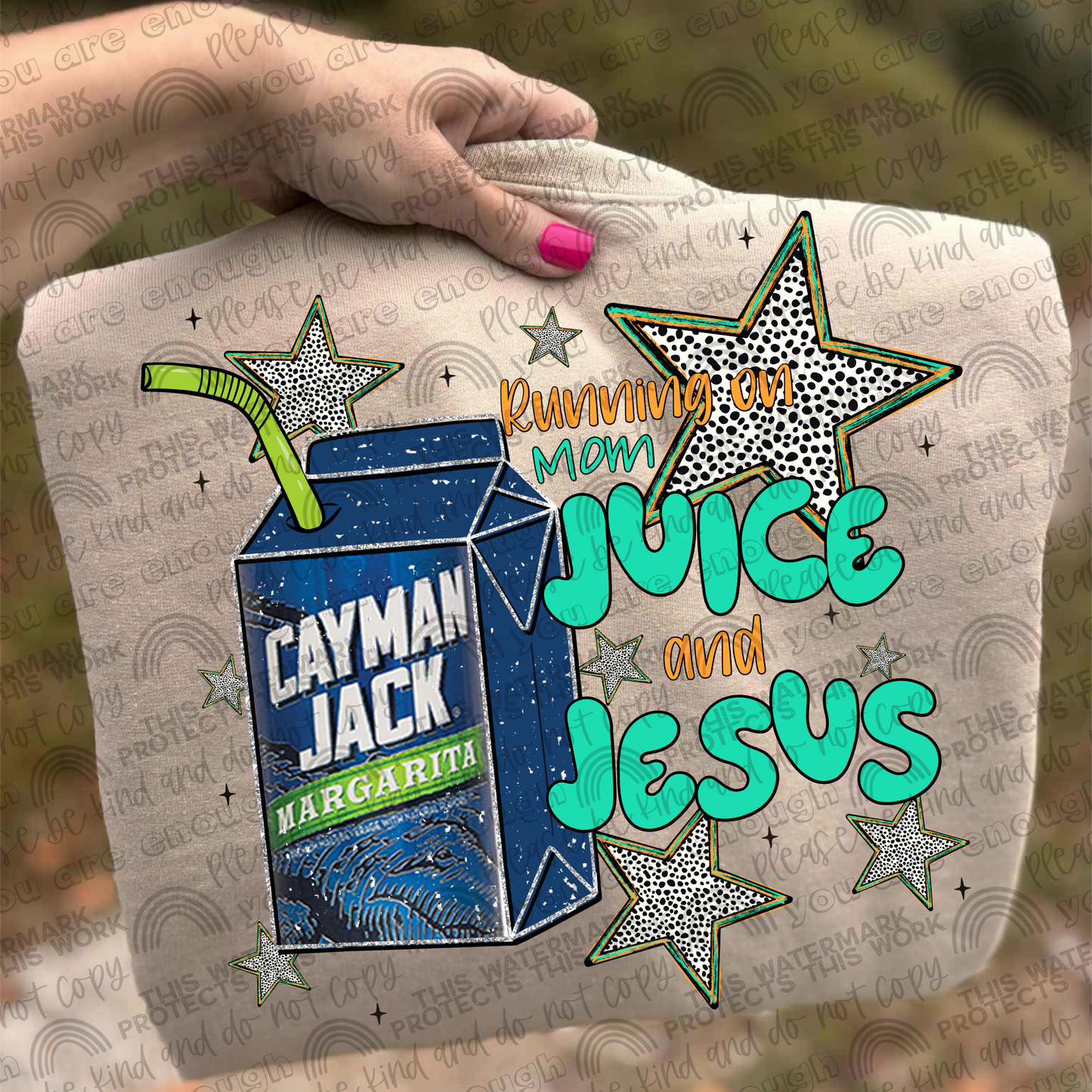 Cayman Jack Running On Mom Juice & Jesus PNG File