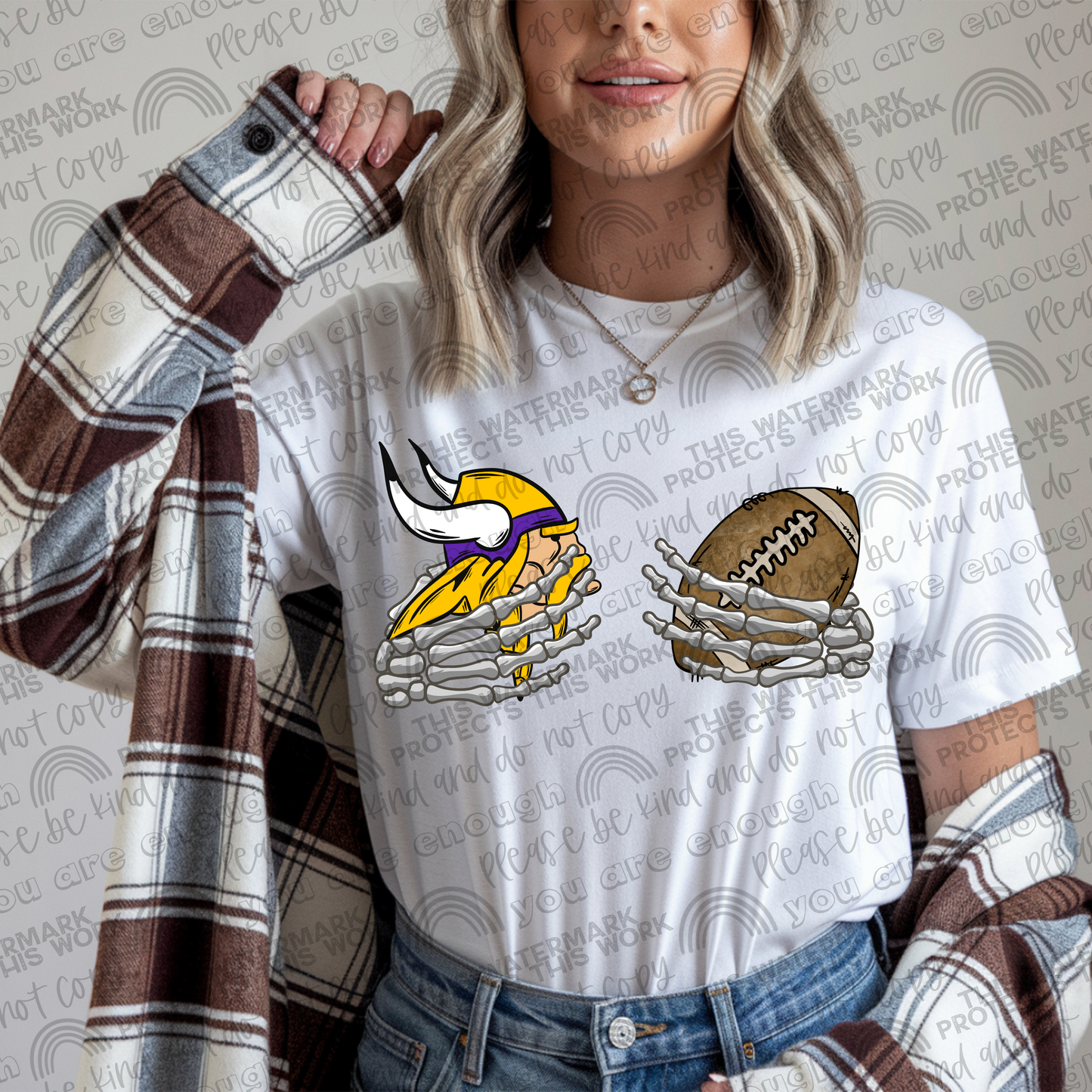 Vikings Football Skellie Hands PNG File