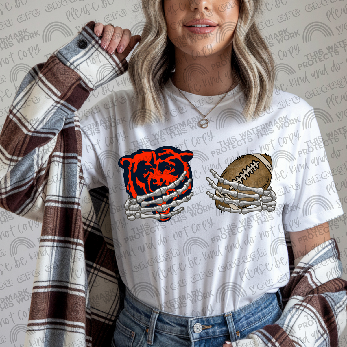 Bears Football Skellie Hands PNG File