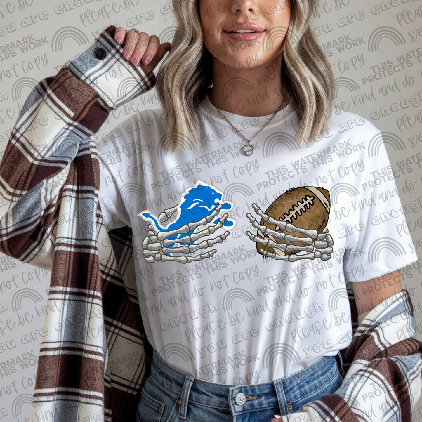 Lions Football Skellie Hands PNG File