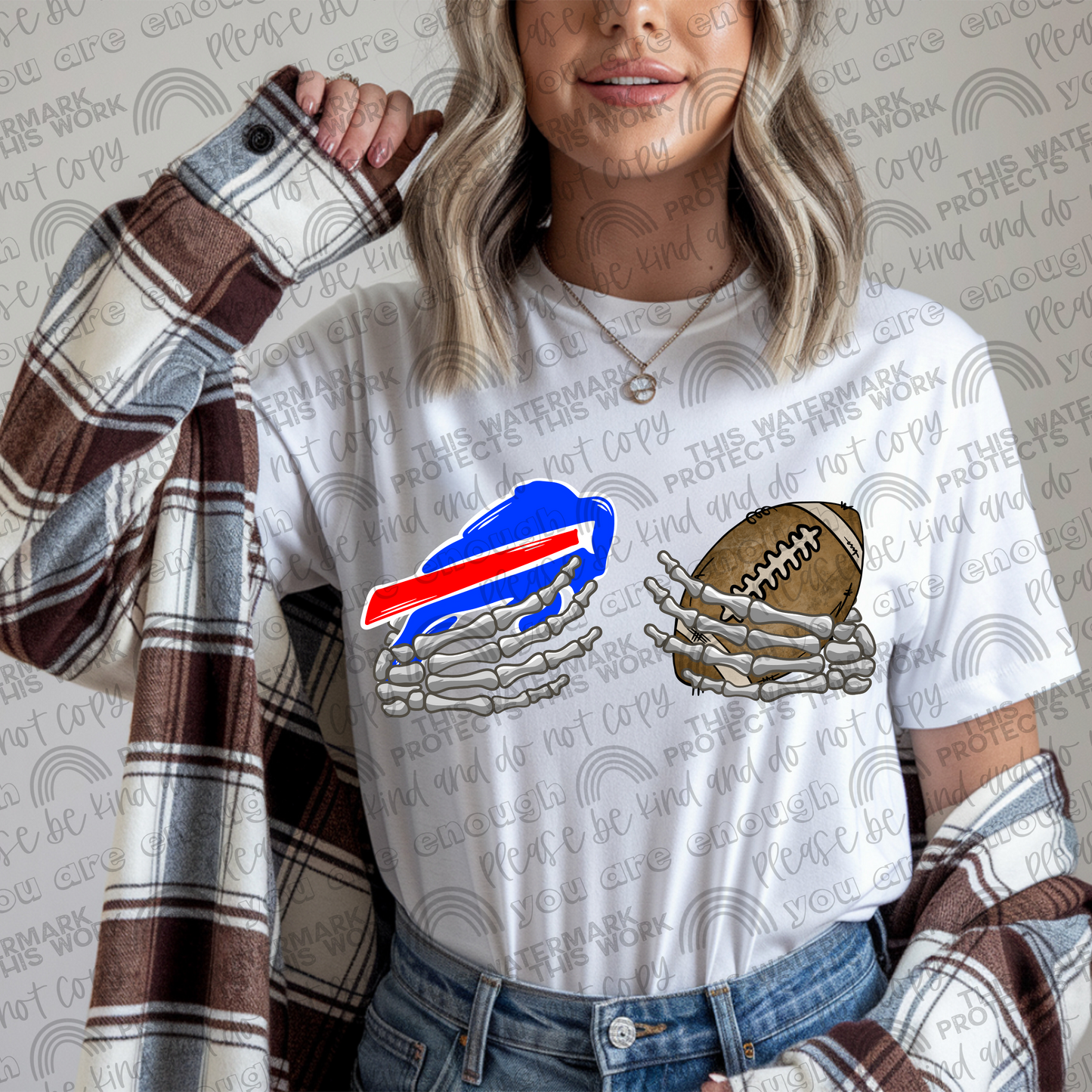 Bills Football Skellie Hands PNG File