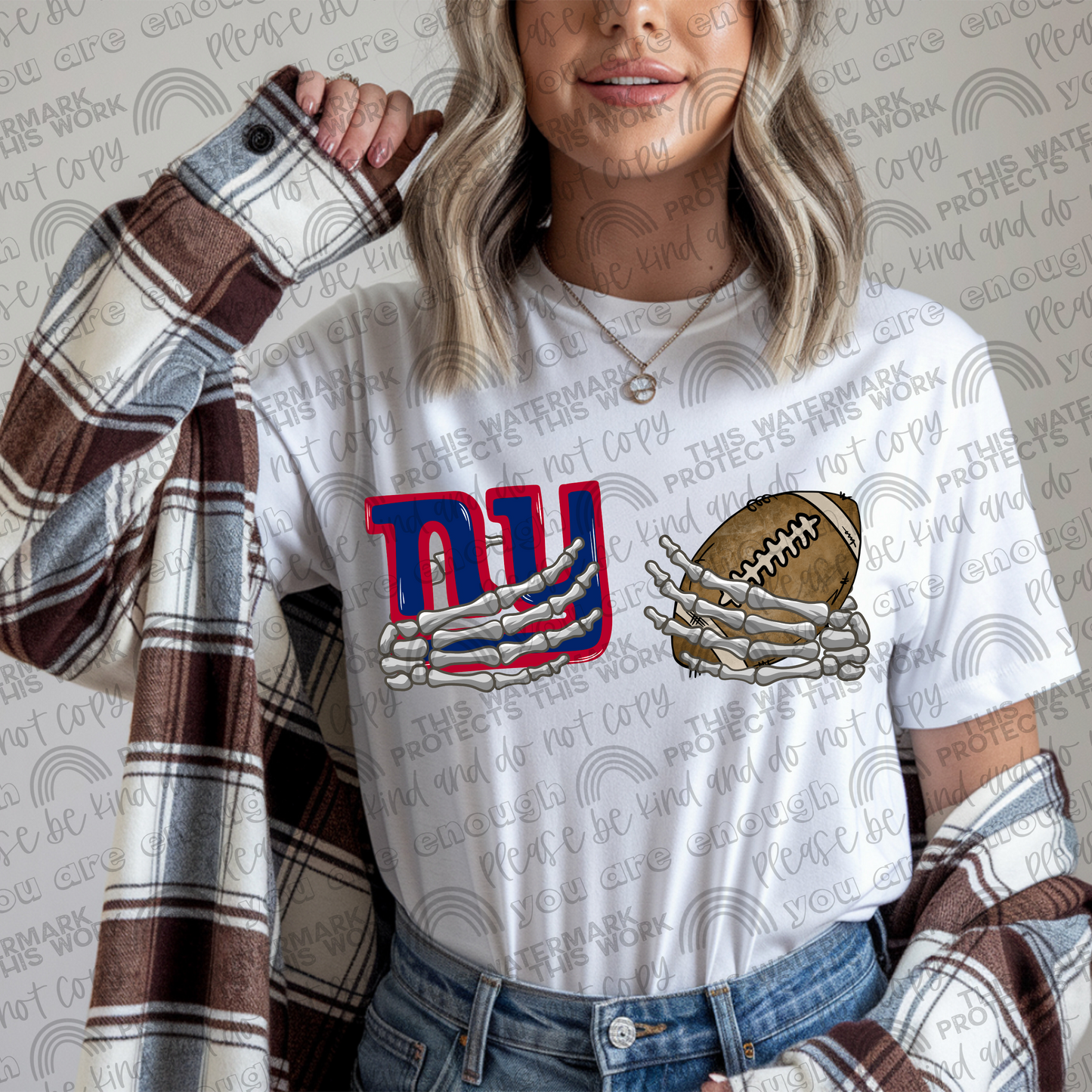 Giants Football Skellie Hands PNG File