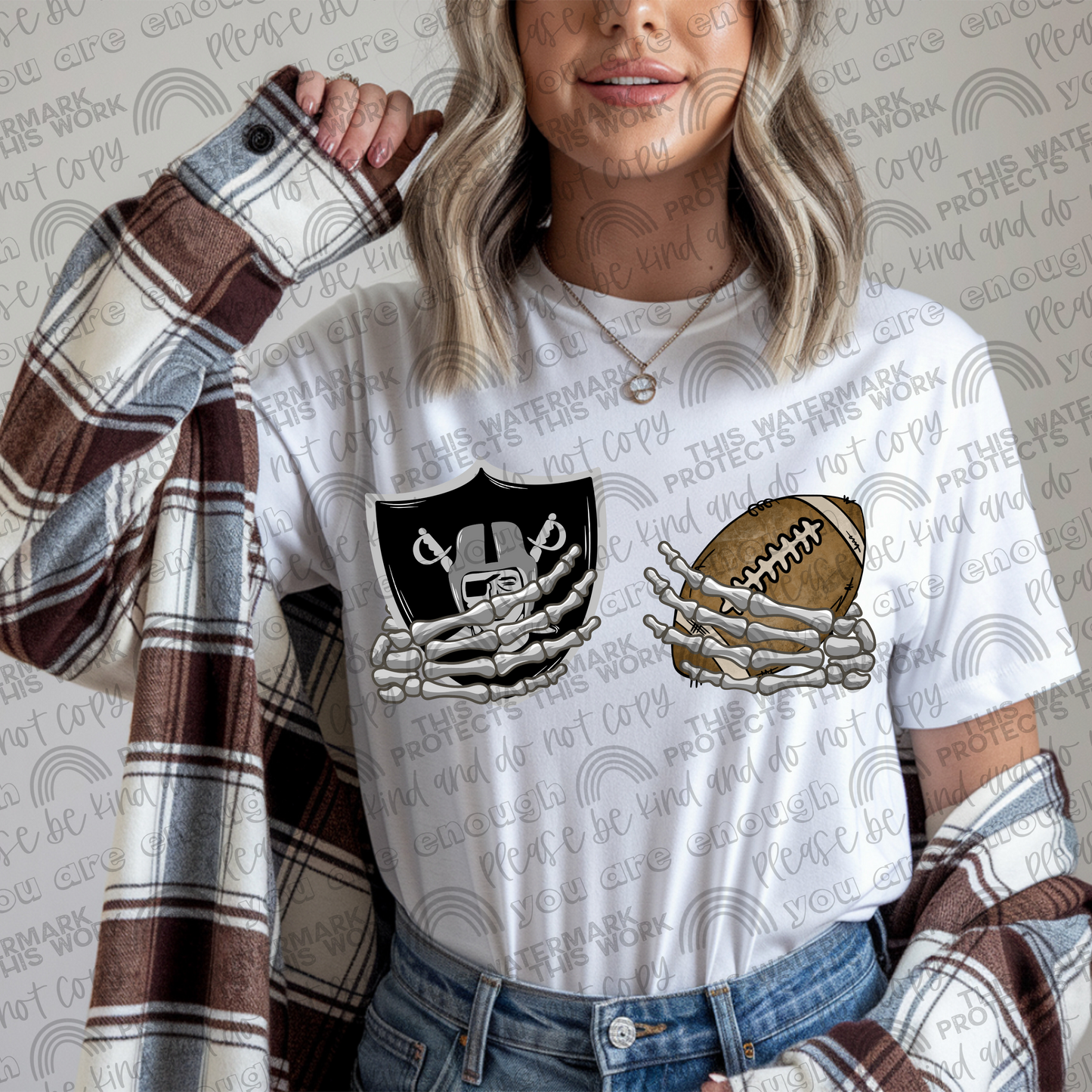 Raiders Football Skellie Hands PNG File