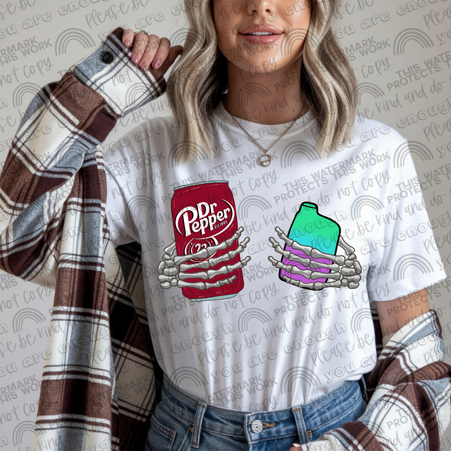 Dr Pepper & Vape Skellie Hands PNG File