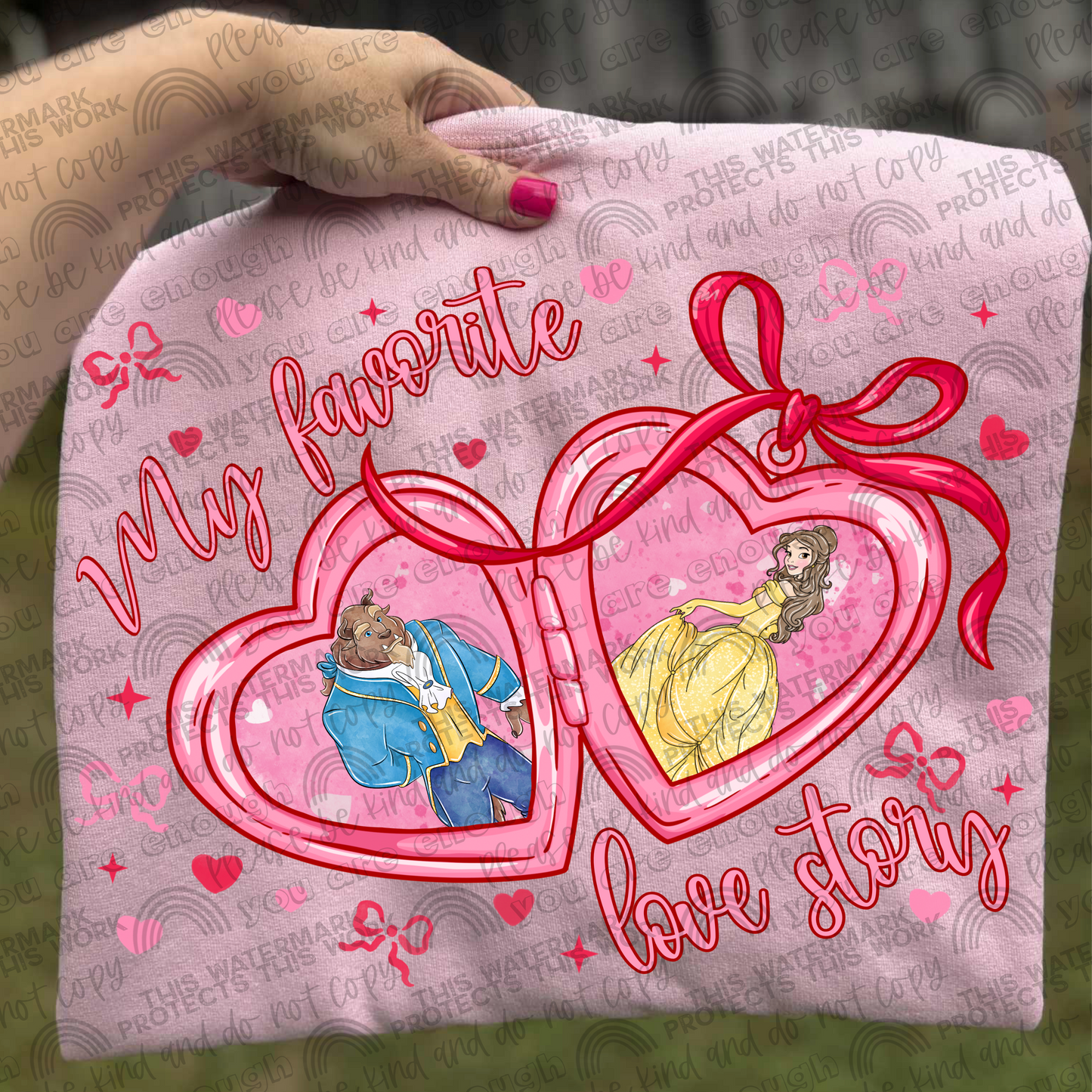 Belle Locket My Favorite Love Story PNG File