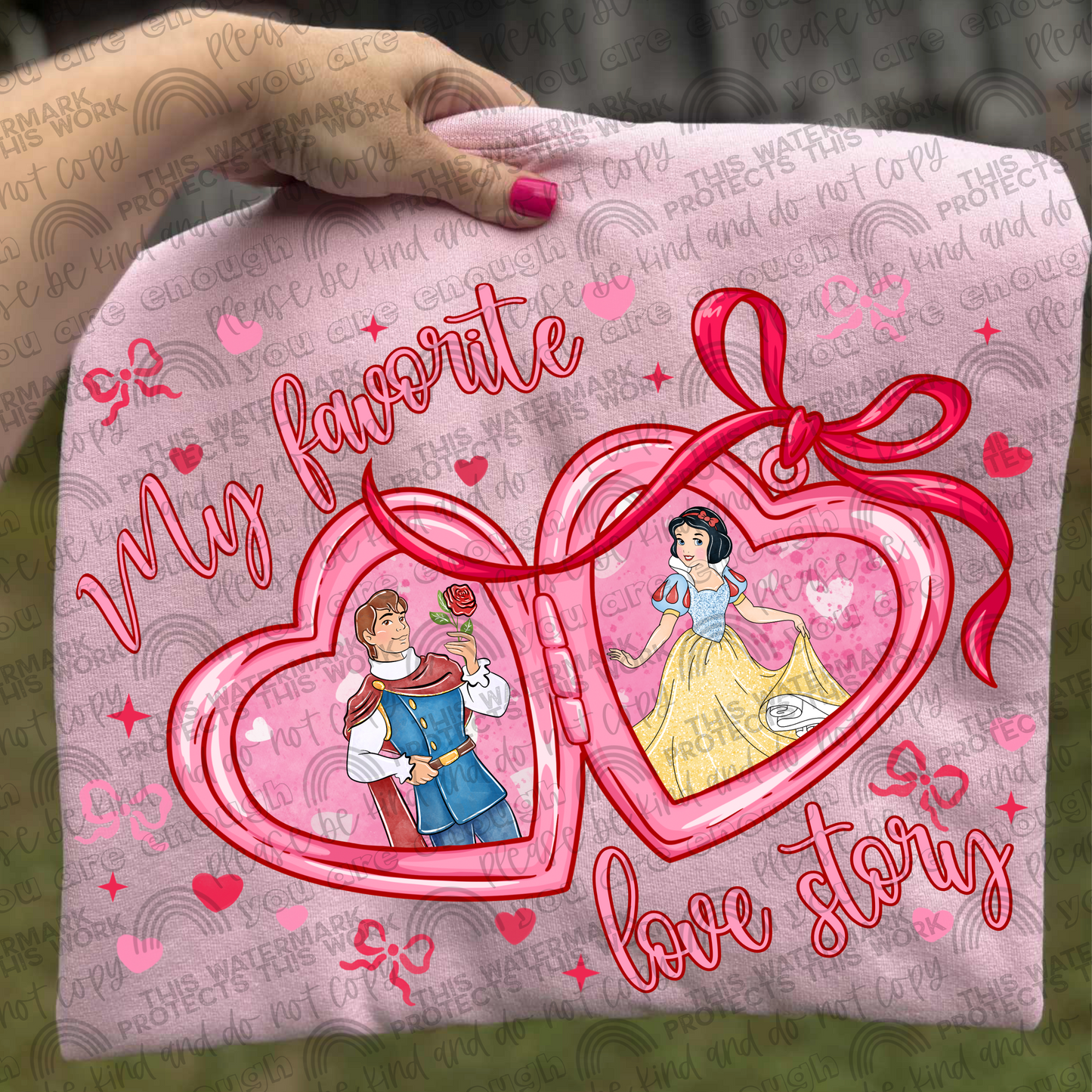 Snow White Locket My Favorite Love Story PNG File