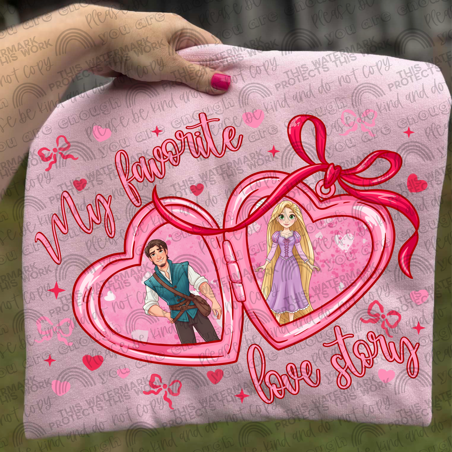 Rapunzel Locket My Favorite Love Story PNG File
