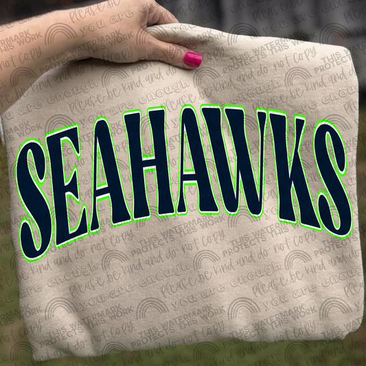 Seahawks With and Without Logo- 2 PNG Files