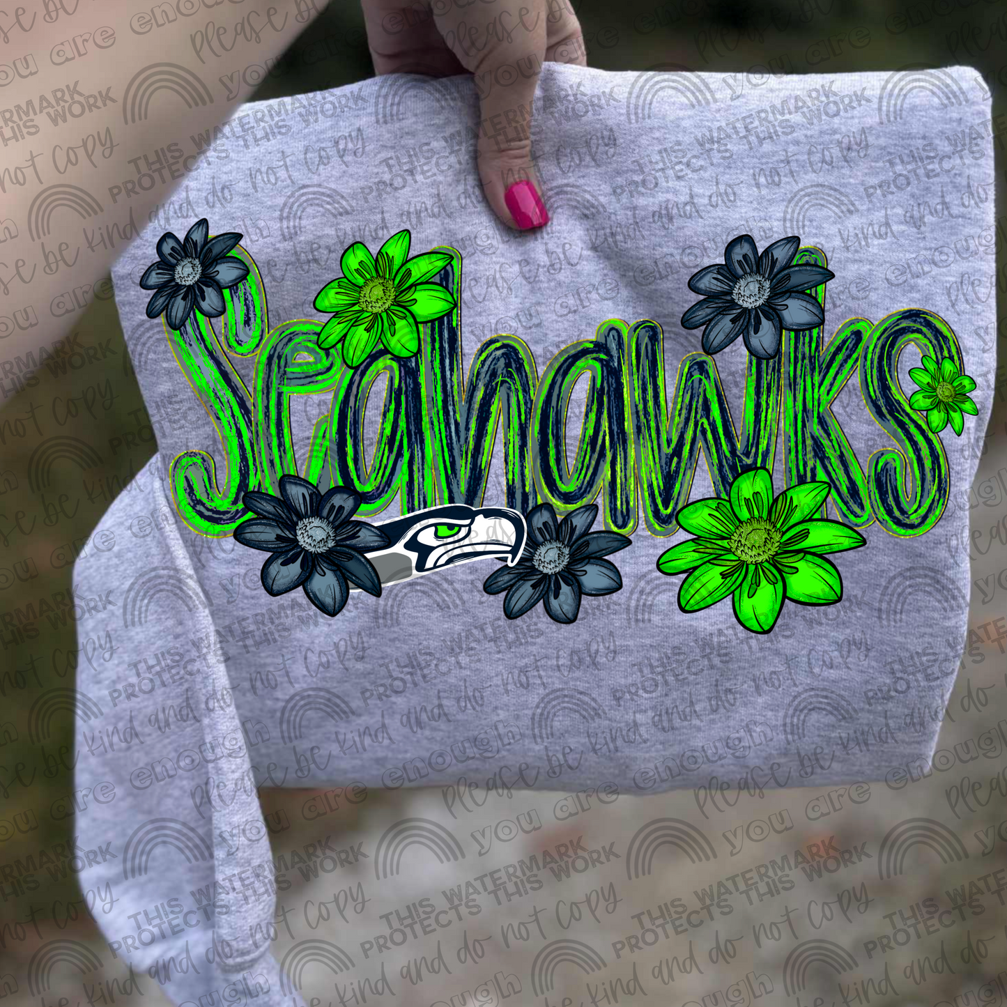 Seahawks Flowers PNG File