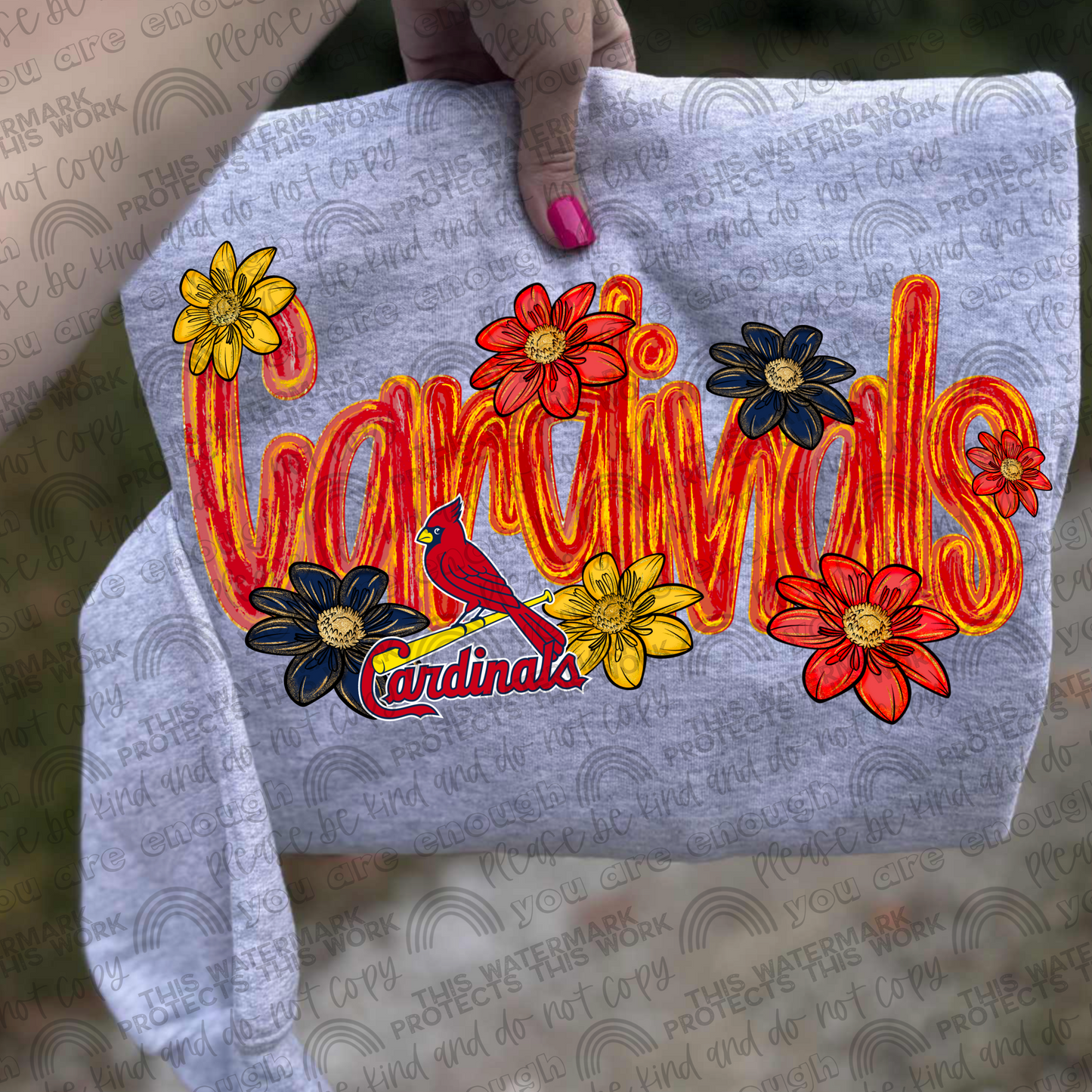 St Louis Cardinals Flowers PNG File