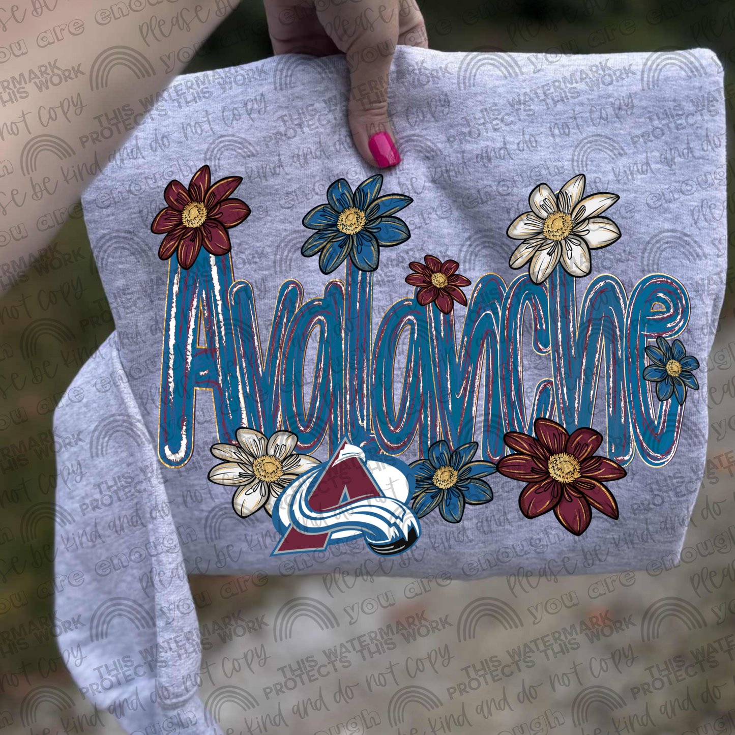 Colorado Avalanche Flowers PNG File