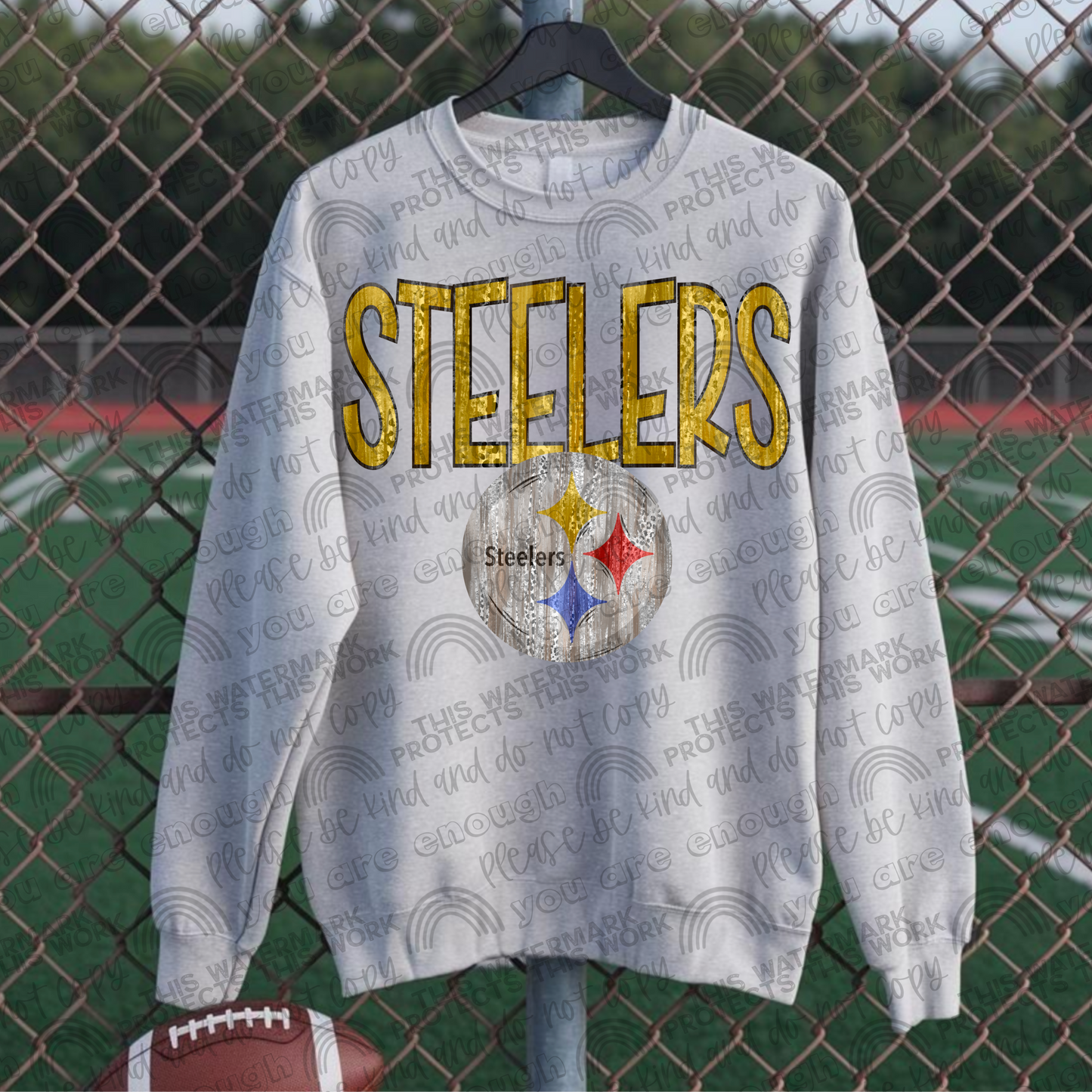 Steelers Leopard Shimmer PNG File