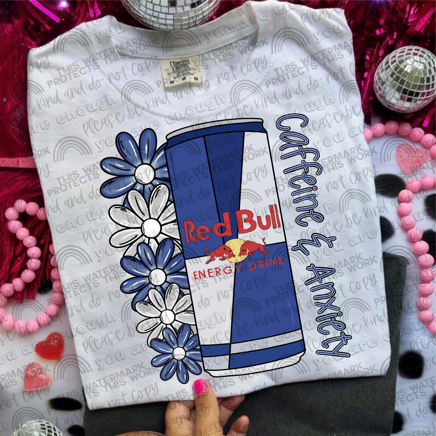 Caffeine & Anxiety Red Bull PNG File