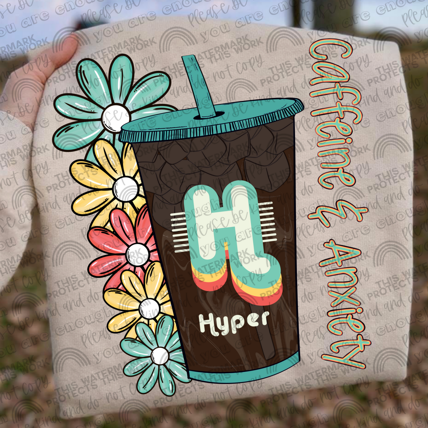 Caffeine & Anxiety Hyper Energy Cold Brew PNG File