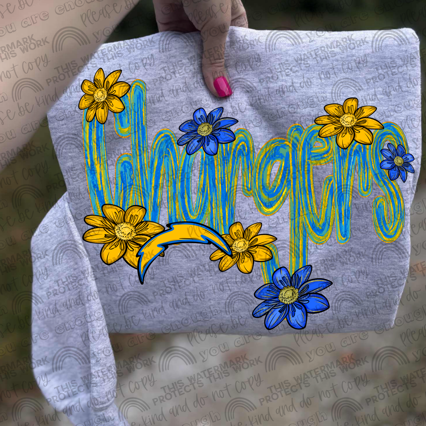 Chargers Flowers PNG File