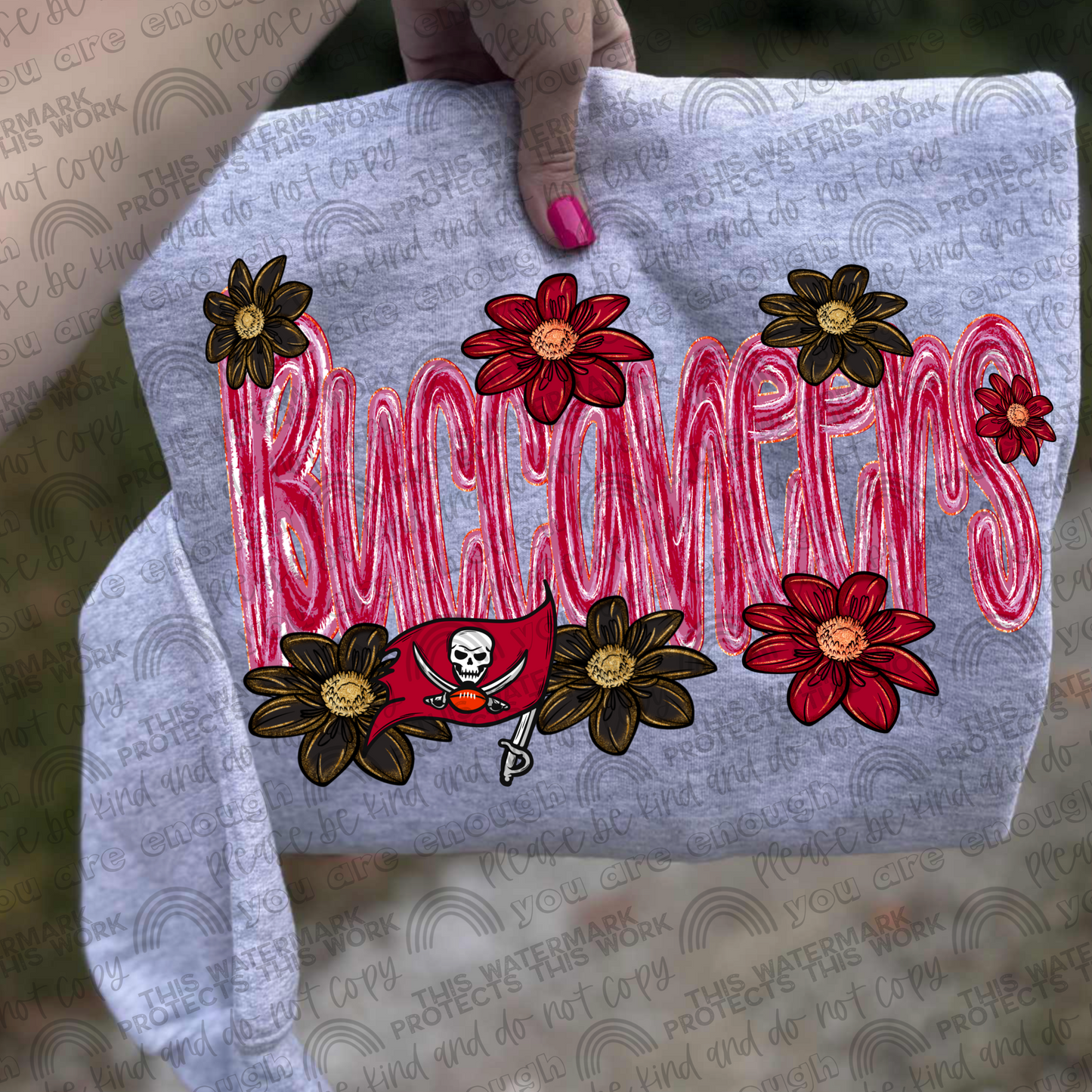 Buccaneers Flowers PNG File