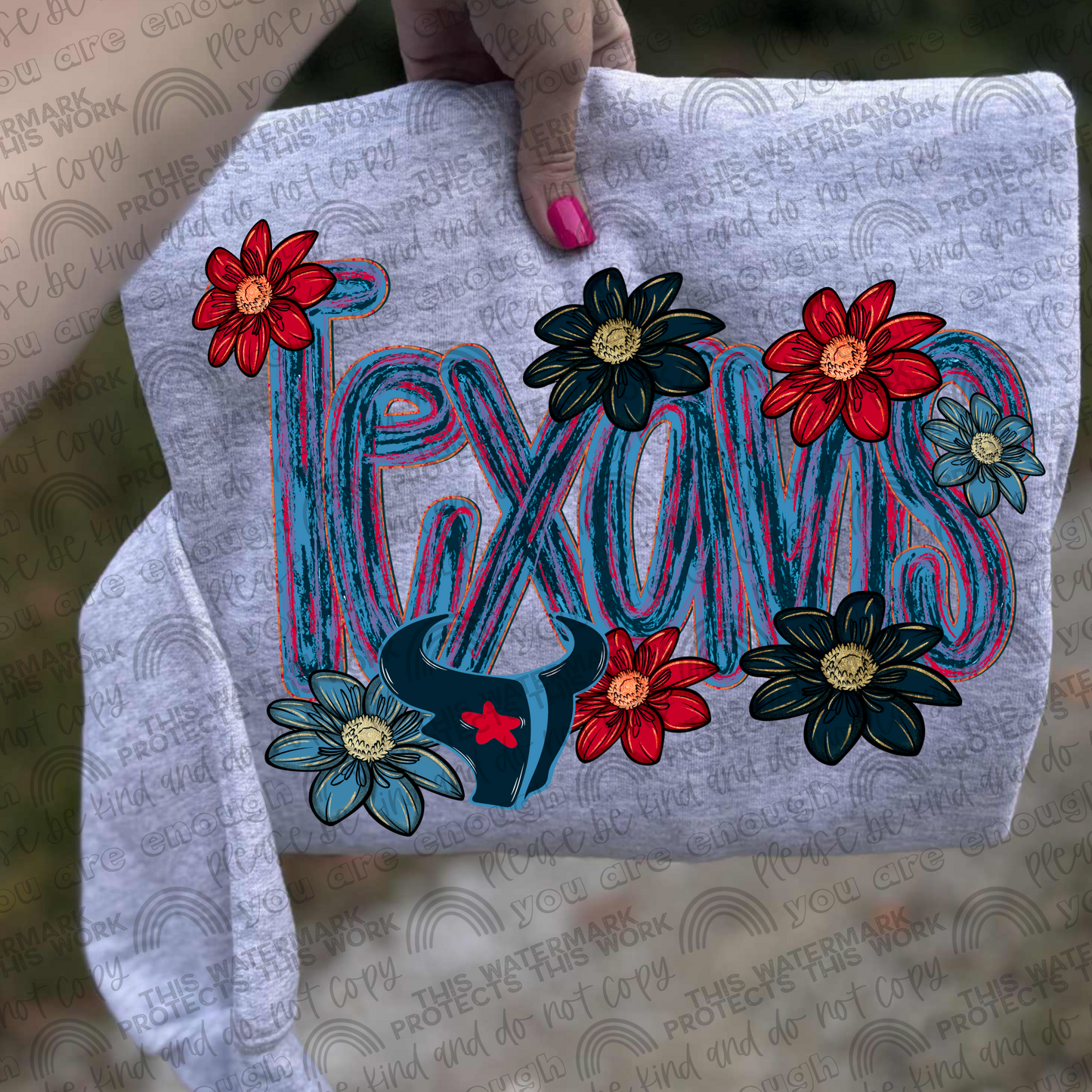 Texans Flowers PNG File