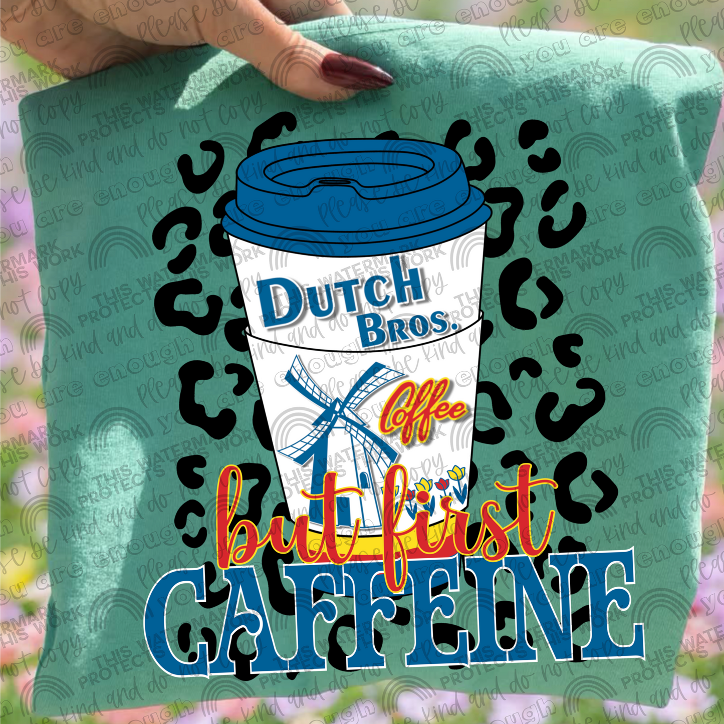 But First Caffeine Dutch Bros Hot PNG File