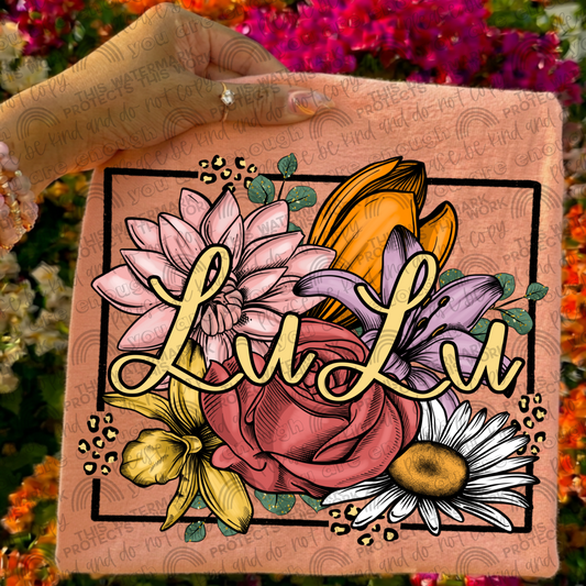 Lulu Leopard Floral Front & Back- 2 PNG Files
