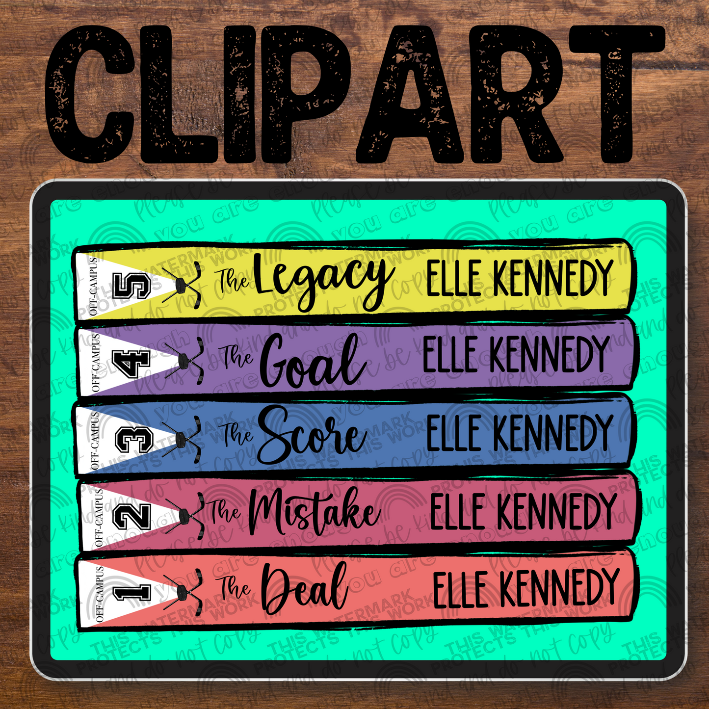 Off Campus Book Series Clipart- 1 PNG File