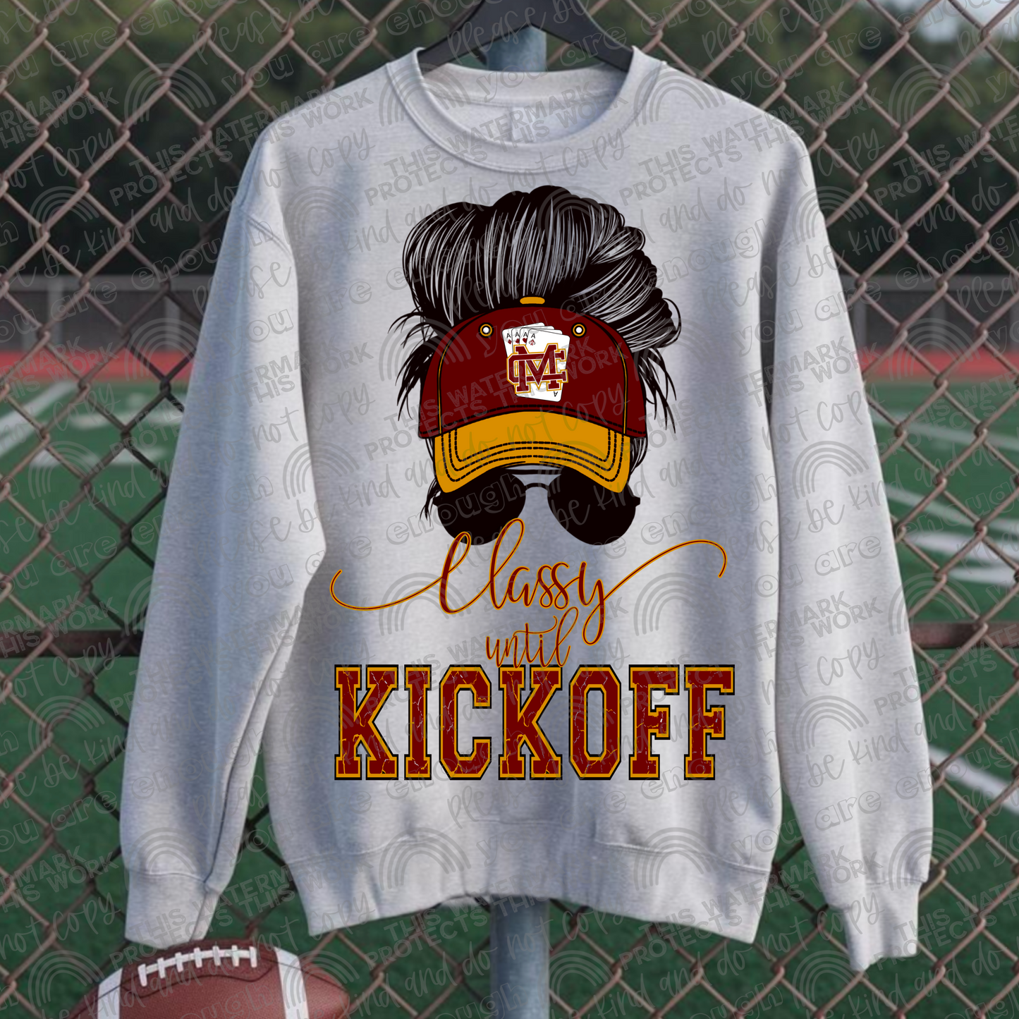 Custom High School Design Classy Until Kickoff PNG File