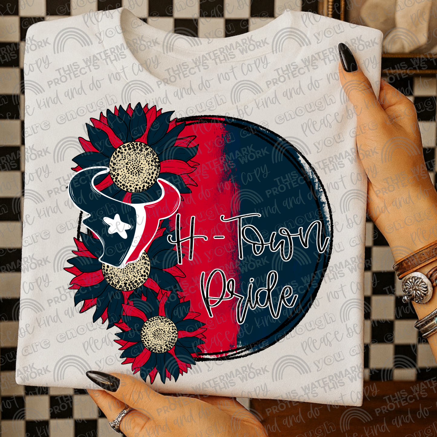 H-Town Pride Sunflowers with Sleeve- 2 PNG Files