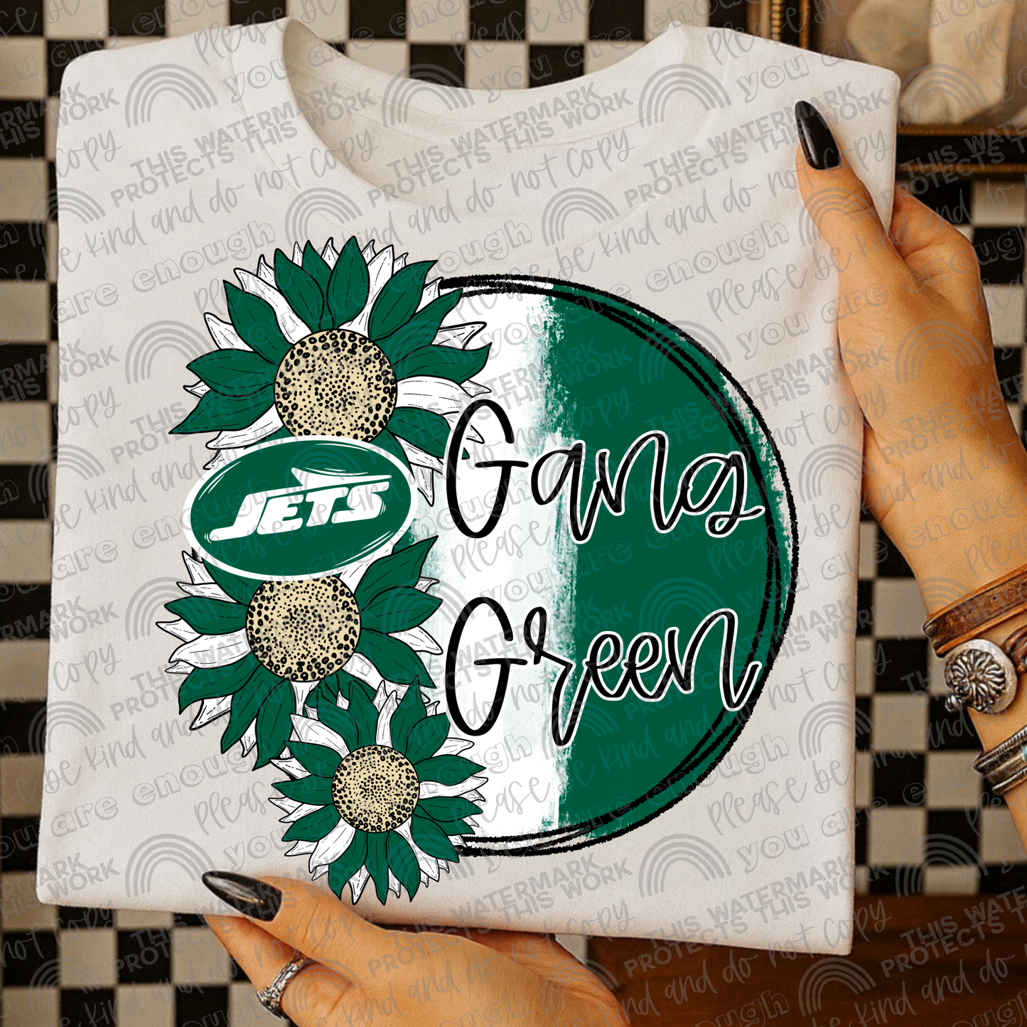 Gang Green Sunflowers with Sleeve- 2 PNG Files