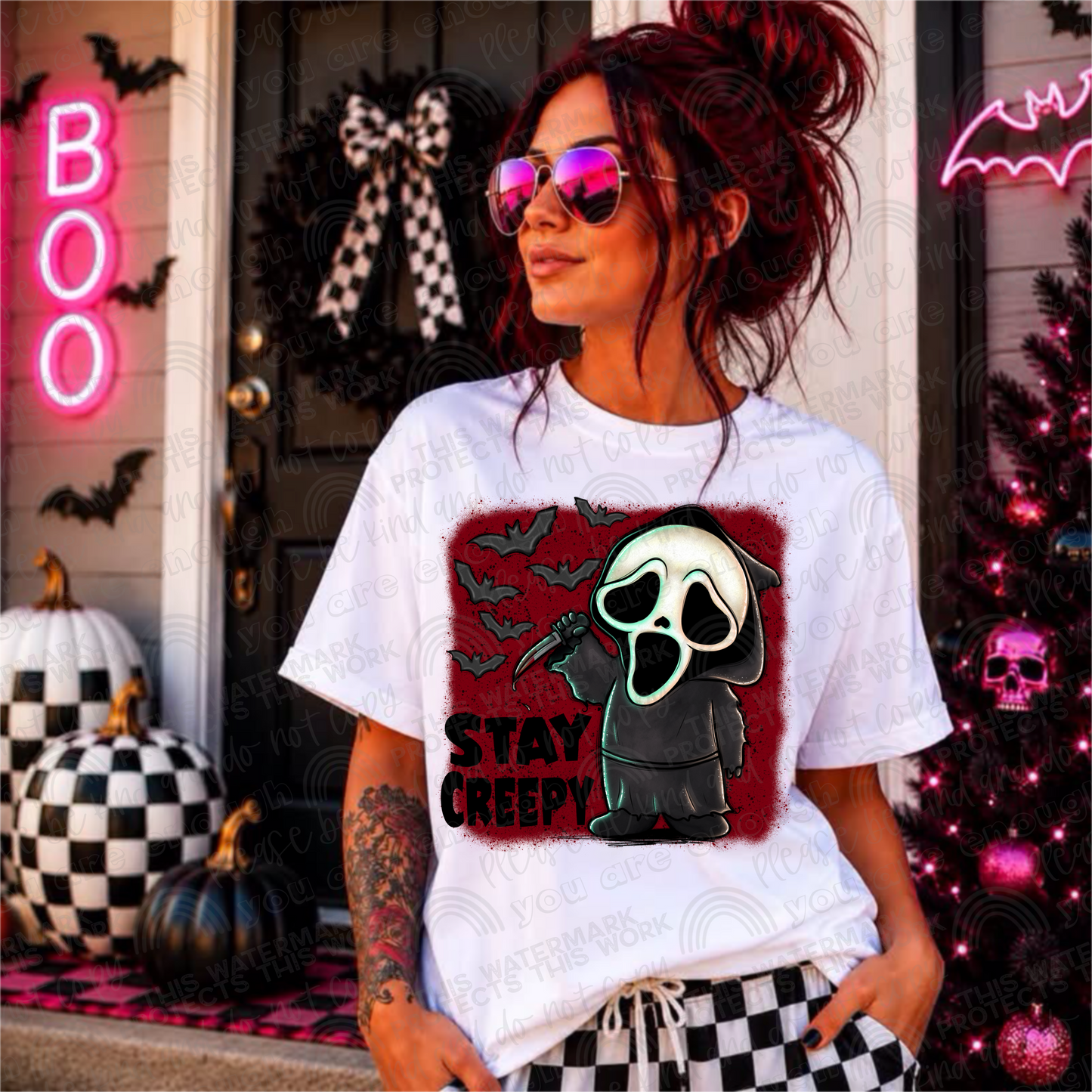 Stay Creepy Ghostface PNG File