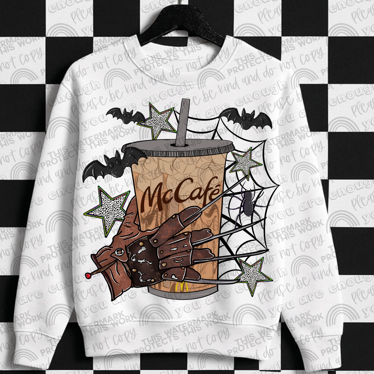 McD Iced Coffee Freddy Hand PNG File