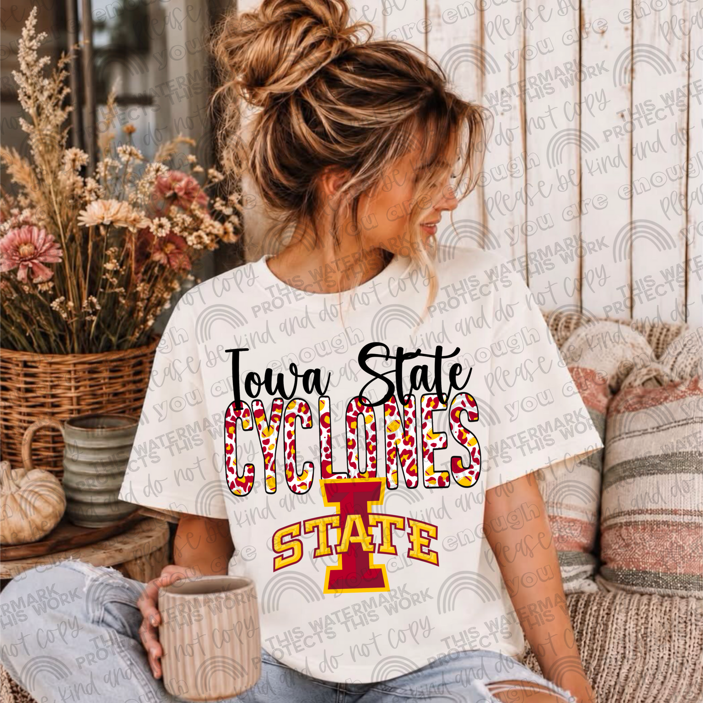 Iowa State Cyclones Leopard PNG File