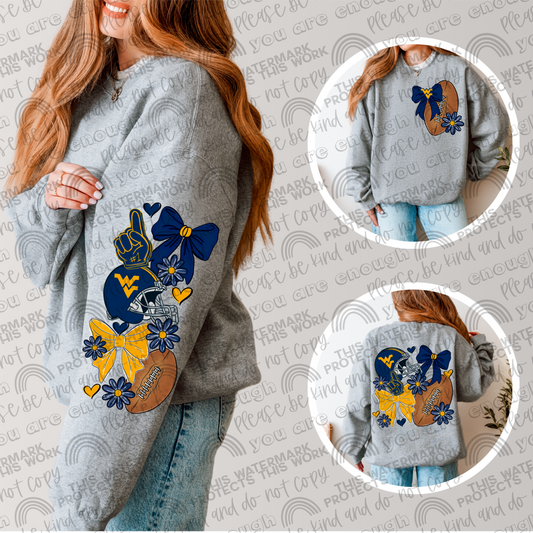 West Virginia Bows with Pocket and Sleeve- 3 PNG Files