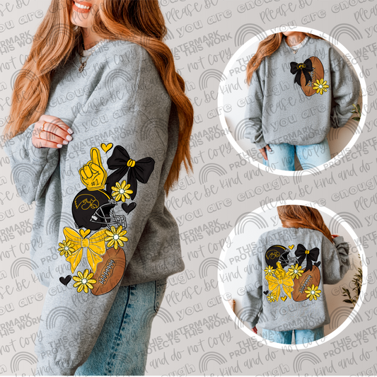 Iowa Hawkeyes Bows with Pocket and Sleeve- 3 PNG Files