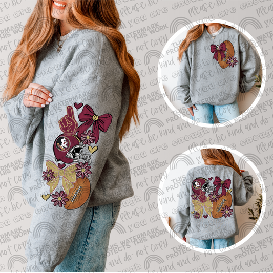 Seminoles Bows with Pocket and Sleeve- 3 PNG Files