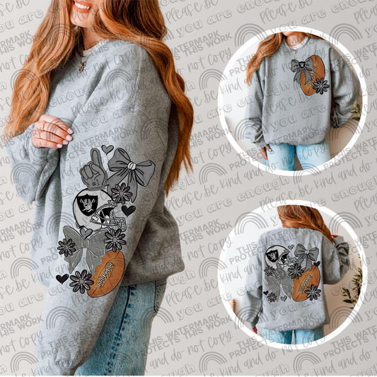 Raiders Bows with Pocket and Sleeve- 3 PNG Files