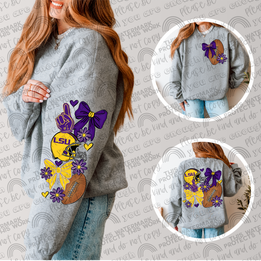 LSU Bows with Pocket and Sleeve- 3 PNG Files