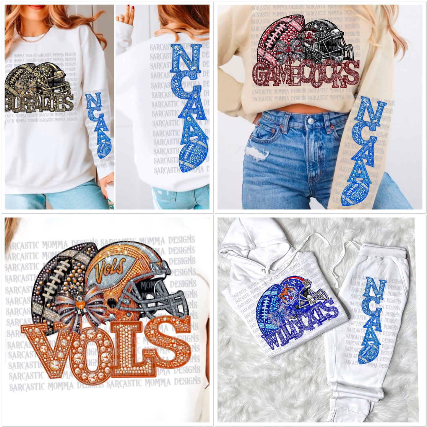College Football Teams Rhinestones Bundle