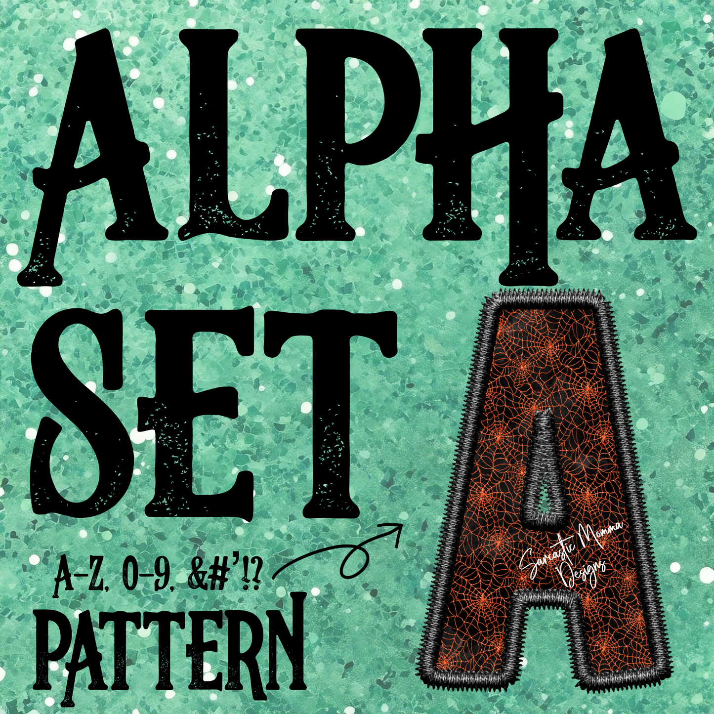 Orange Spider Webs Alpha Set