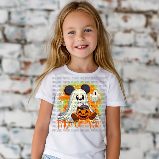 Trick or Treat Mickey Ghost PNG File