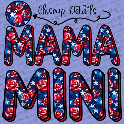 4oJ Stars & Roses Mama and Mini Set- 2 PNG Files