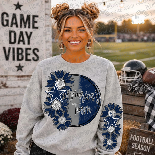 America’s Team Sunflowers with Sleeve- 2 PNG Files