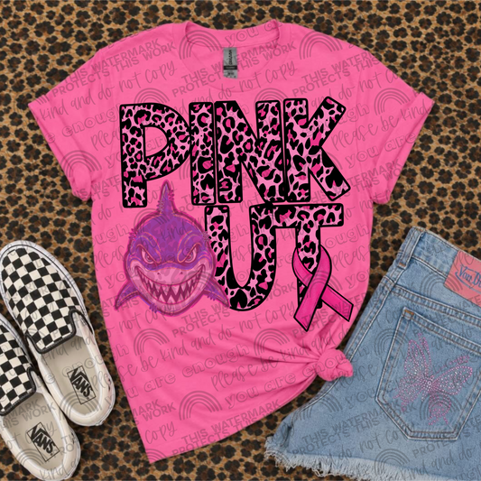 Pink Out Mascot Sharks PNG File
