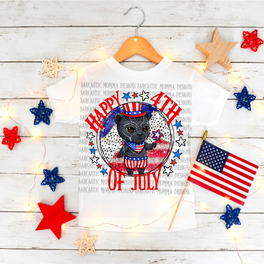 Happy 4th of July Black Panther PNG File